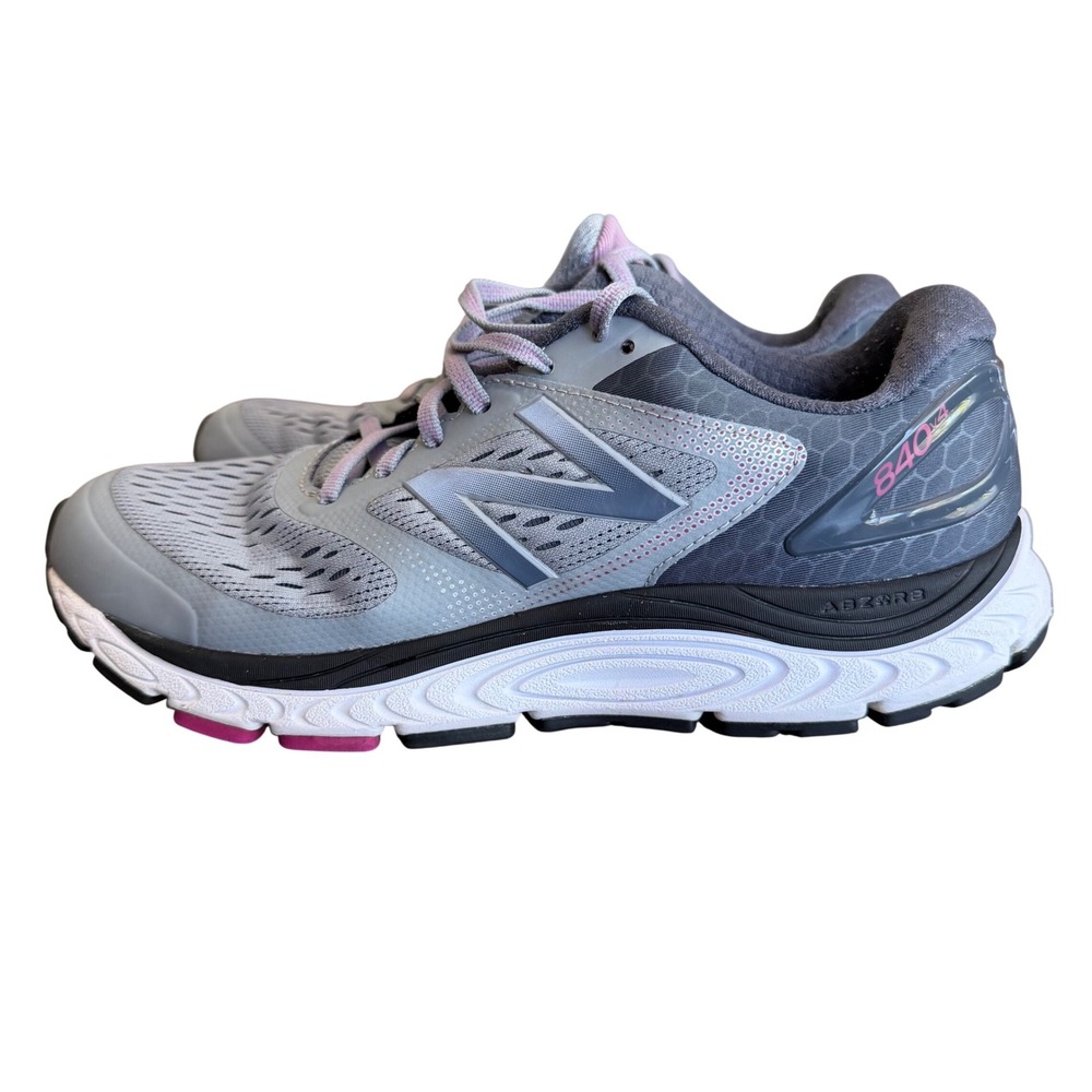 New Balance 840v4 Womens Grey Pink Running Shoes Sneakers W840GP4